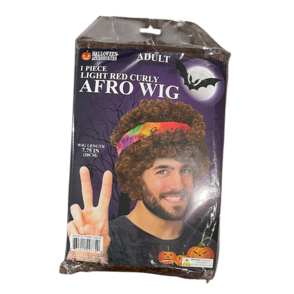 Light Red Curly Hair Afro Wig